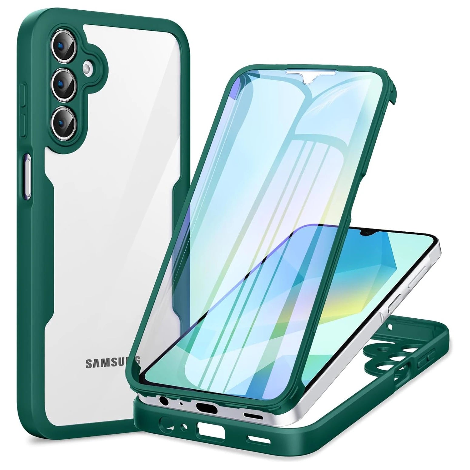 Full Body Protection Case for Samsung Galaxy A57 A37 A17 5G A56 A36 A26 A16 5G A55 A35 A25 A15 Protective Cover Funda Coque Capa
