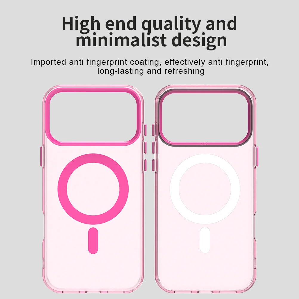 Matte Clear For Magsafe Wireless Charge Case for iPhone 17 Air 16 15 14 Plus 13 12 Pro Max Military Shockproof Candy Color Cover