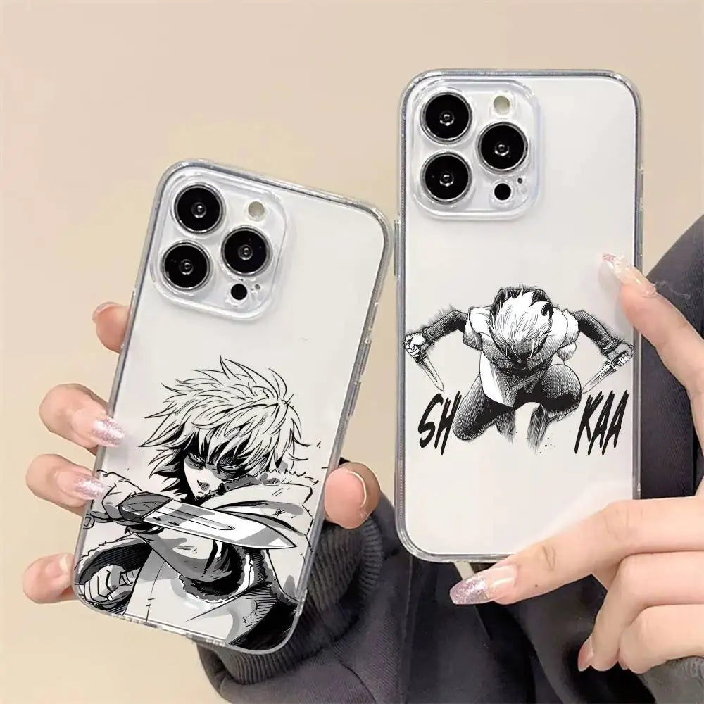 Vinland Saga Manga Thorfinn   Phone Case For iPhone17,16,15,14,13,12,11 Plus,Pro Max Soft Transparent Cover