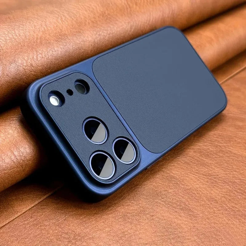 Luxury Retro Matte Phone Case for iPhone 17 16 15 Pro Max 17Pro 16Pro Camera Protection Cases for iPhone 14 13 17 Pro Max Cover