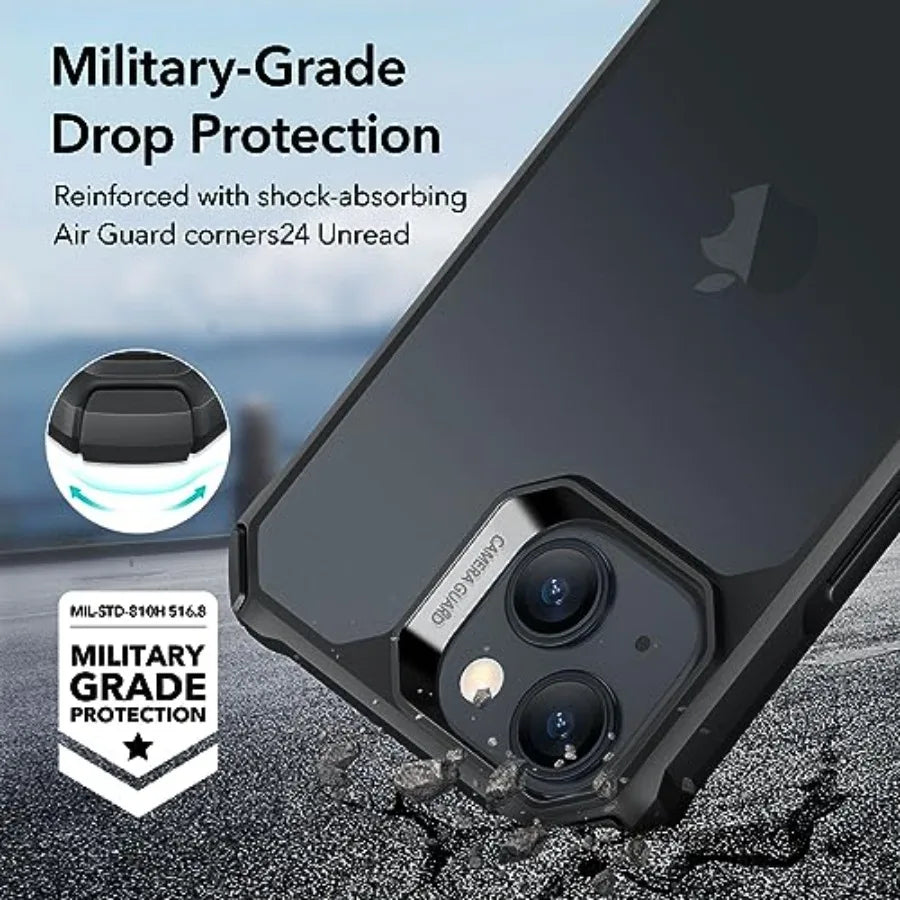for iPhone 15 Case, Military-Grade Protection with Shock-Absorbing Corners, Scratch-Resistant and Anti-Yellowing Acrylic Back,