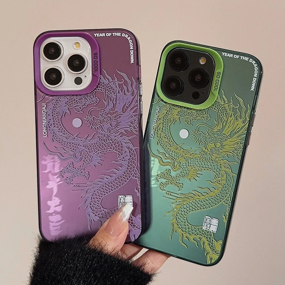 Luxury Dragon Embossed Phone Case for Oppo Realme 15 14 13 12 11 10 9i 8 8i C75 C65 C63 C55 C53 C35 C33 C20 C21Y Pro Plus 4G 5G