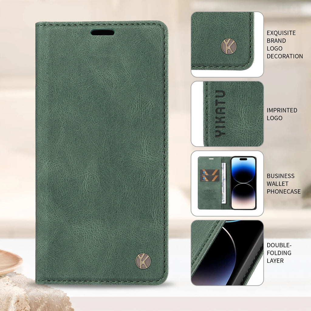 Wallet Magnetic Flip Leather Case For Samsung Galaxy S30 Ultra S26 Plus S25 Edge 5G S22 Pro S21 S23 S24 FE Anti-fall Stand Cover