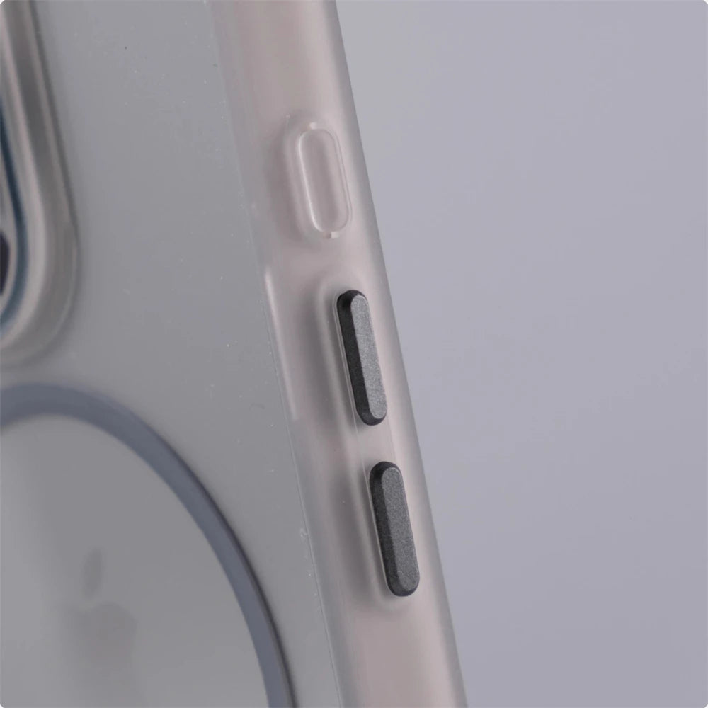 Luxury Transparent Magnetic Bumper Case for iPhone 17 Air 16 Pro Max 15 14 13 12 Magsafe Wireless Charge Clear Shockproof Cover