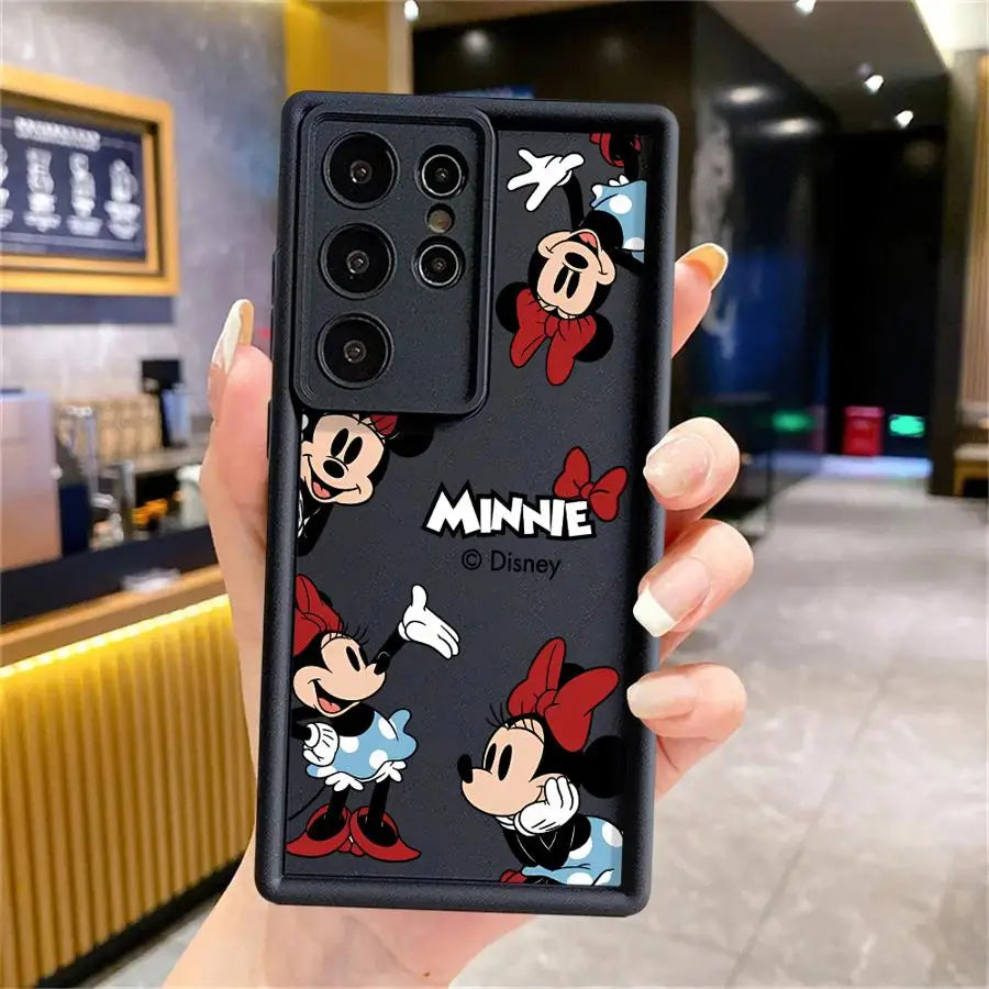 Cartoon Disney Mickey Minnie Mouse Phone Case for Samsung Galaxy S26 Ultra S21 S24Ultra S25 Edge S24 Plus S22 S20FE S23 FE S25FE
