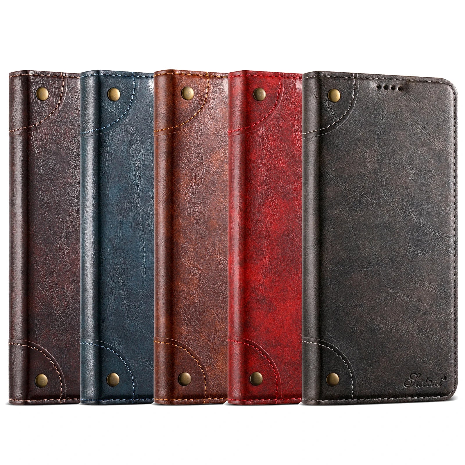 Flip Leather Phone Case for Samsung Galaxy S26 S25 S24 Ultra S22 S23 Plus Note 20 with Magnetic Card Slot Holder Cover LS055