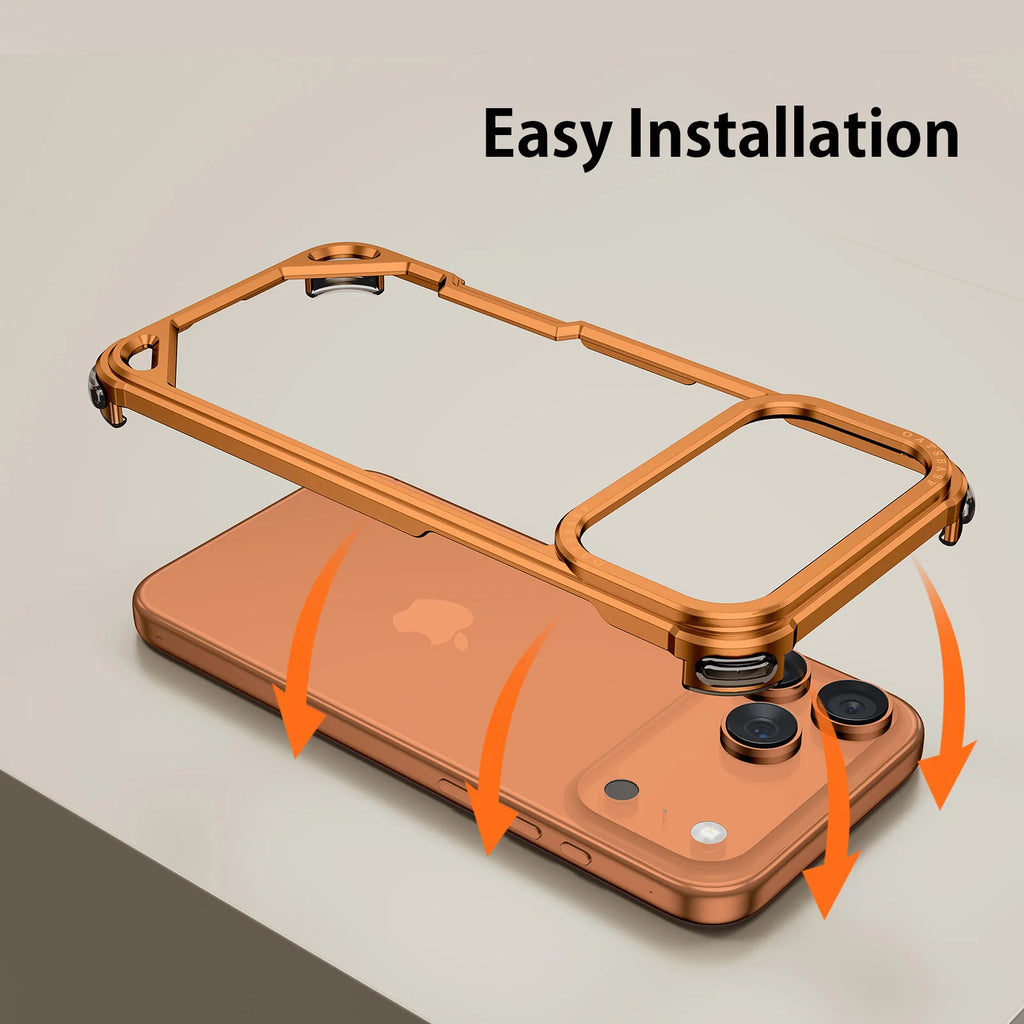 Oatsbasf Metal Phone Case for iPhone 17 Pro/Pro Max/17/Air Case Minimalist Support Wireless Charging Ultra-thin Protecitve Case