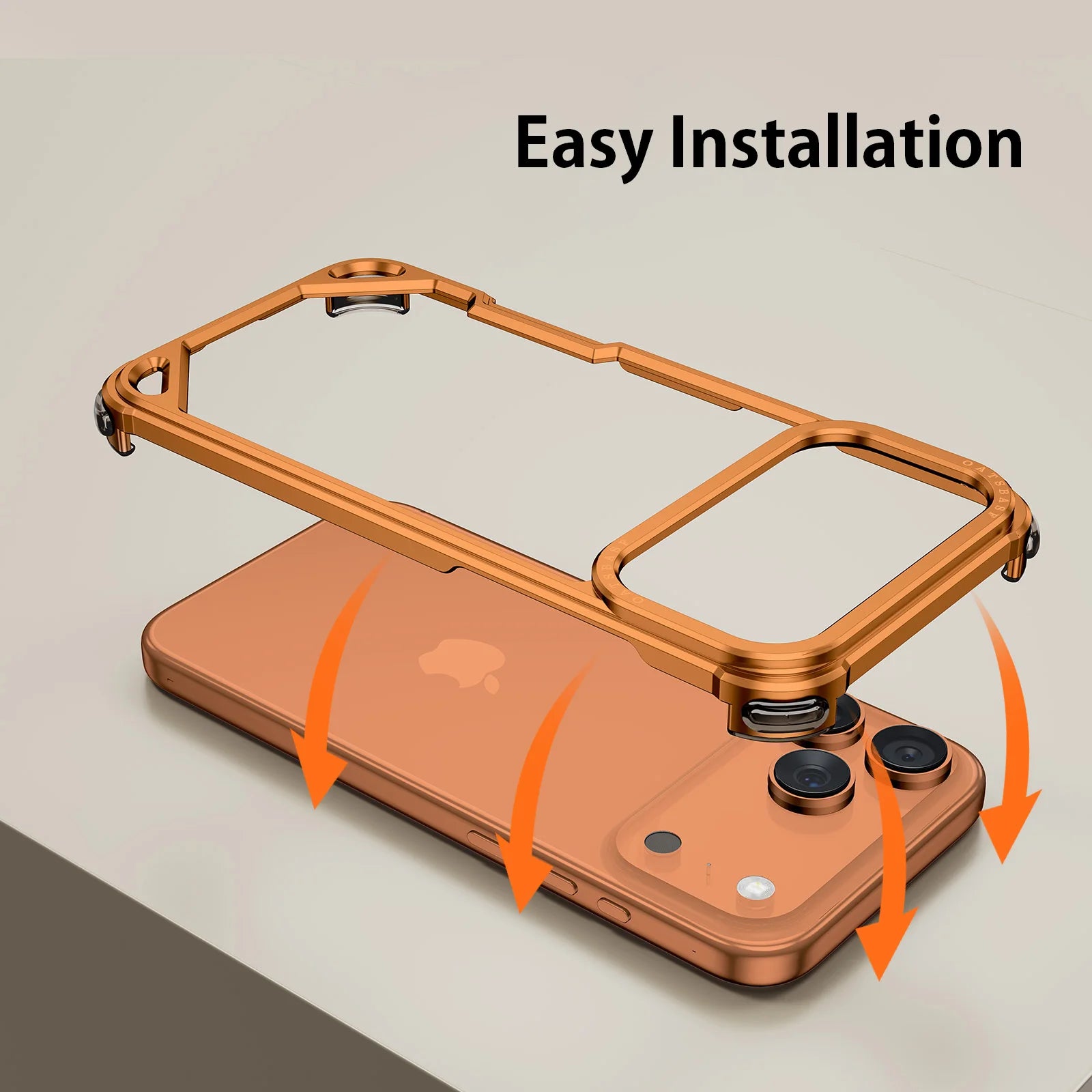 Oatsbasf Metal Phone Case for iPhone 17 Pro/Pro Max/17/Air Case Minimalist Support Wireless Charging Ultra-thin Protecitve Case