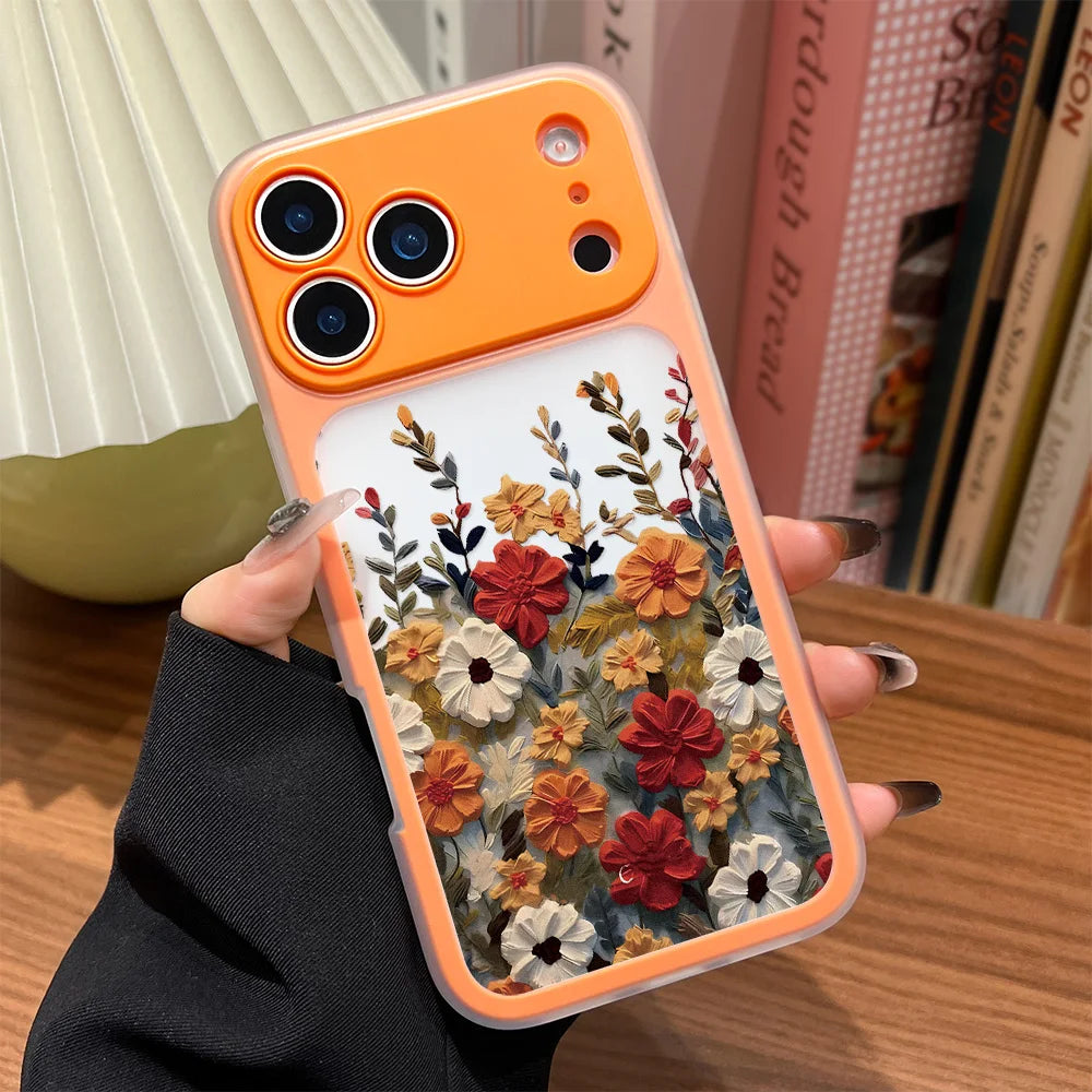 2 in 1 Jelly Pink Flower Case For iPhone 17 Pro Max Air 16 15 14 Pro Max 13 Promax Transformed Into 17 Hard Plastic Cover Fundas