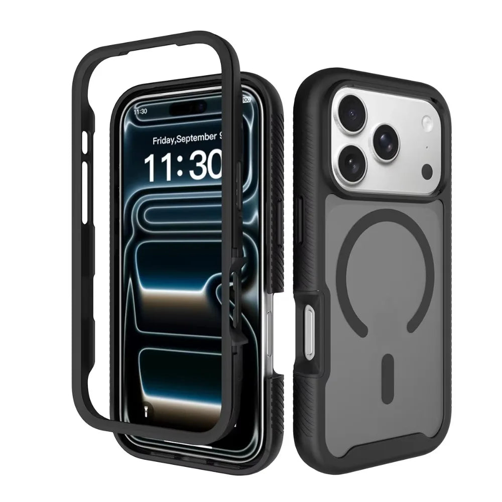 Military Grade Translucent Magnetic Case For iPhone Air 17 17Pro 17Pro Max 17E 16E For MagSafe Shockproof Matte Protection Cover