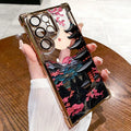 Japanese-Style Ancient House Airbag Phone Case For Samsung Galaxy S25 S24 Ultra S23 S22 Plus S21 FE Clear Soft Cover