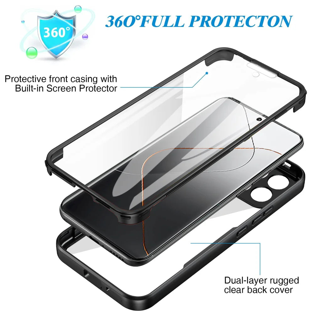 360 Full Cover Phone Case For Xiaomi Mi 15T Pro 13T 12T 11T 10T Funda For Mi 17 Pro Max 14 13 12 11 Lite Screen Protection Cover