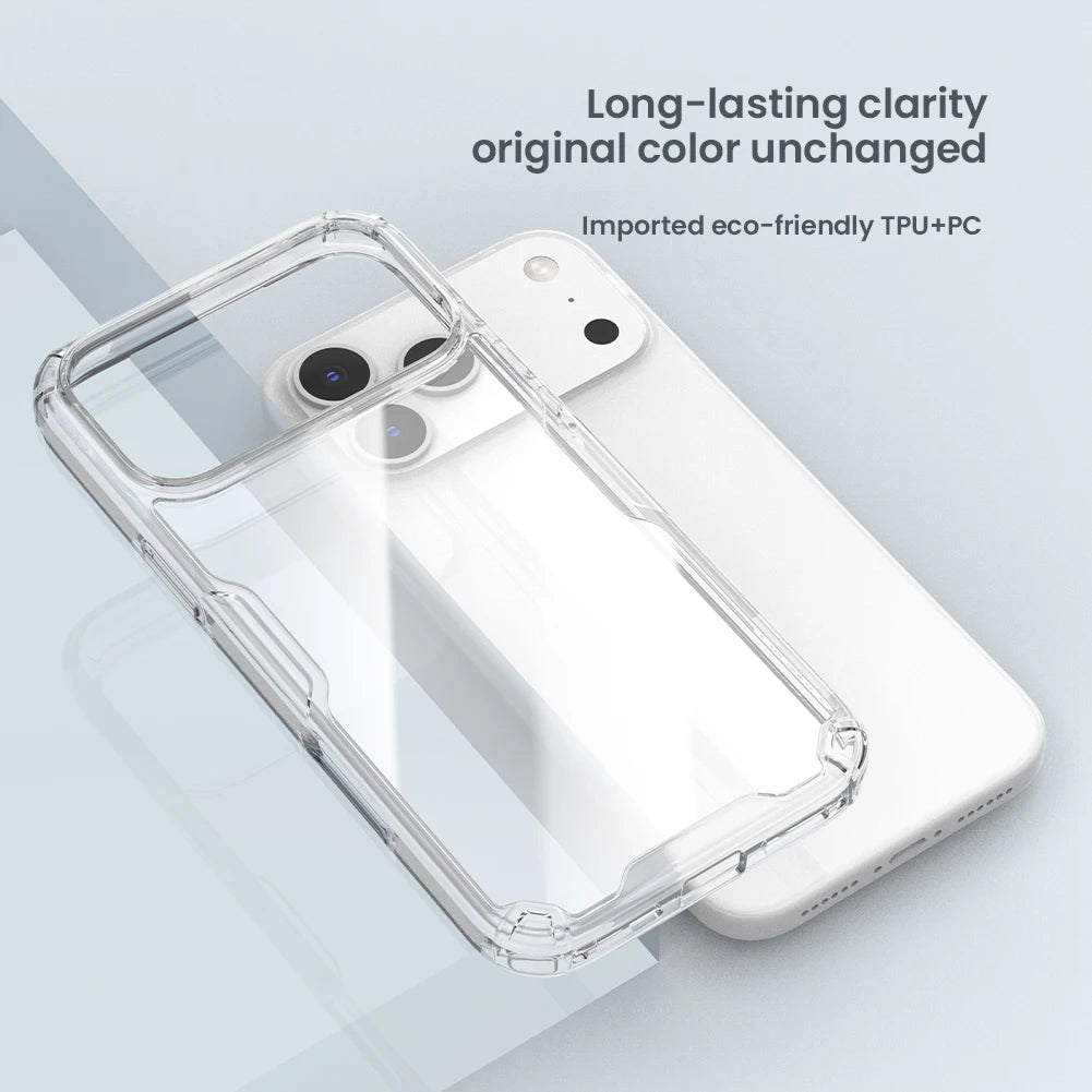 NILLKIN For iPhone 17 Pro Max Case Nature TPU Case for iPhone 17 Pro Transparent Clear Soft Silicone Cover For iPhone 17 Cases
