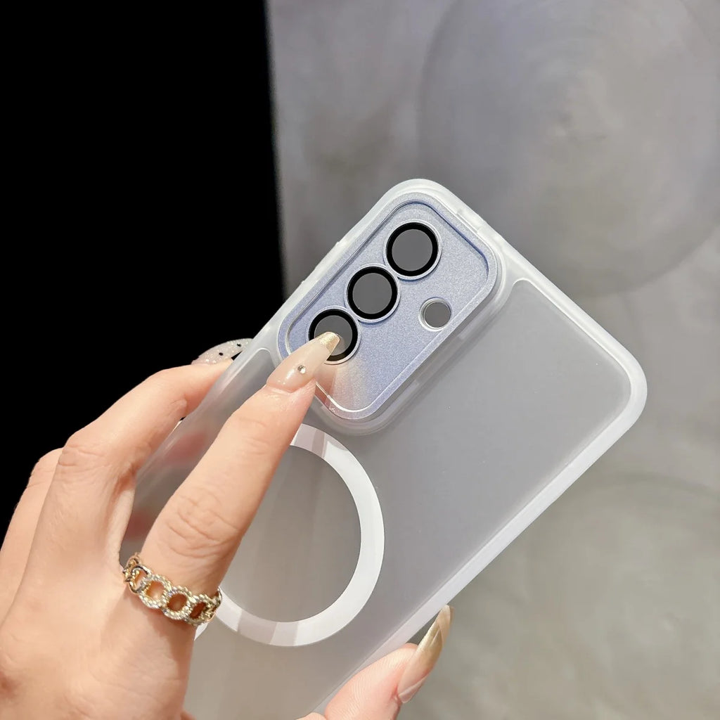 Translucent Lens Protect For Magsafe Magnetic Case For Samsung S26 S25 Edge S24 S23 FE S22 Ultra Plus A57 A37 A17 A56 A36 A26 16