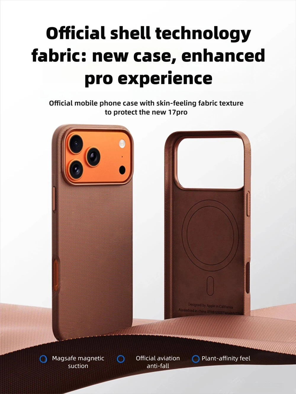 Tech Woven Magnetic Adsorption Phone Case for Iphone 17 Air 16 15 14 13 Pro Max TechWoven for Magsafe Wireless Charge Cover