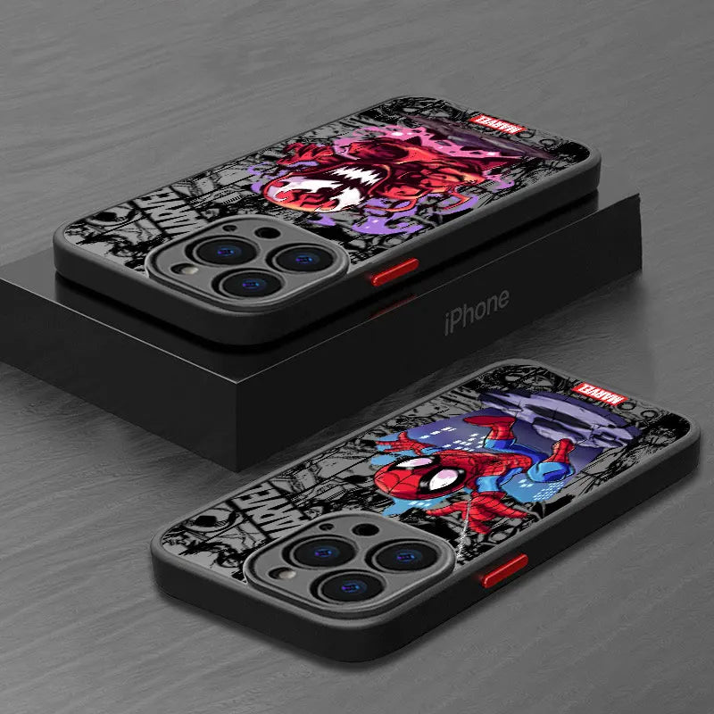 Marvel Sipiderman Venom Phone Case For iPhone 17 16 15 Pro Max Case 14 13 12 11 Pro Max 16e 17e Air Mini XS XR X 7 8 Plus Cover