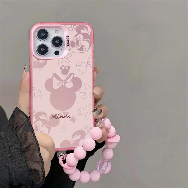 Mickey Minnie Mouse Chain Phone Case For Samsung Galaxy A56 A55 A35 A54 A34 A36 A05S A05 A16 A14 A15 A57 A26 A23 A24 Hard IMD