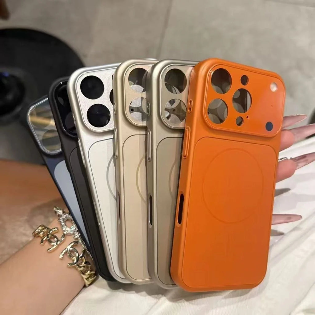 Original AG Nano Frosted Glass For Magsafe Phone Case For iPhone 18 17 Air 16 15 14 13 Pro Max Magnetic Wireless Charge Cover