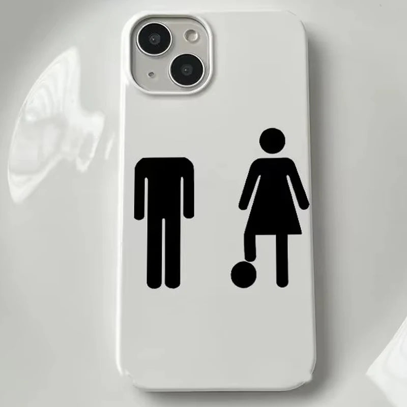 Ins Korean Personalized Creative Pattern Phone Case For iPhone 17 AIR 16 15 14 13 12 11 Pro MAX X XR XS 7 8 Plus Y2K Soft Cover