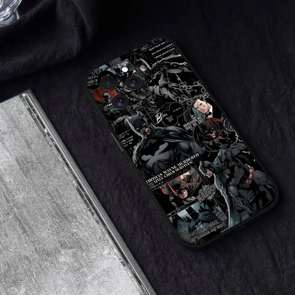 Cool B-Bat-man Phone Case For IPhone 17/16/15/13/14 Pro Max/ 11Plus/X/Xr/Xs Max/12mini