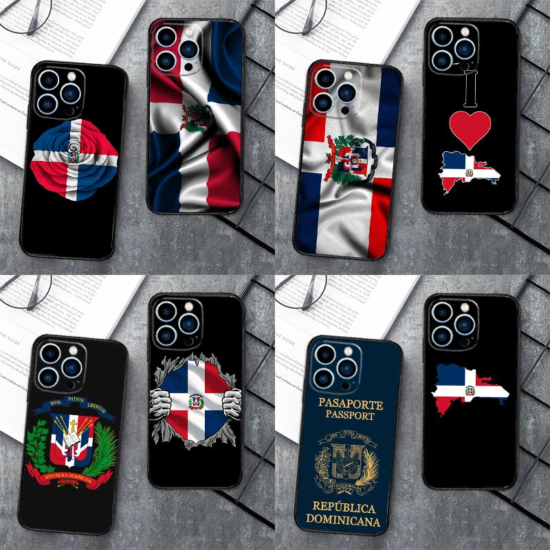 Dominican Republic Flag Phone Case For iPhone 17 16 14 13 12 11 15 Pro Max mini 15 16 Plus 16e 17 Air Cover Coque