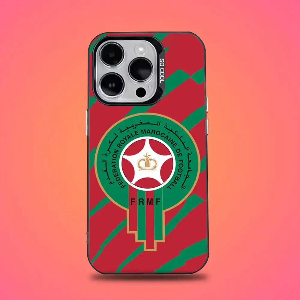Morocco Flag Phone Case For iPhone 16,15,14,13,12,11,Pro,Max,Plus,Mini,XS,SE Anti Fall Black Matte Hard Bumper