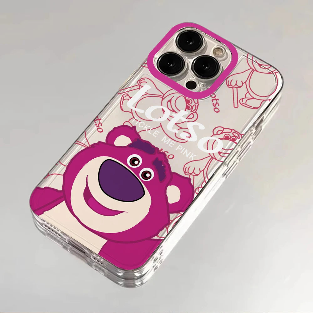 Disney Toy Story Lotso Bear Phone Case For iPhone 17 Pro15 16 13 14 Plus 12 11 17 Air Pro Max XR XS TPU Creative Cartoon  Cover