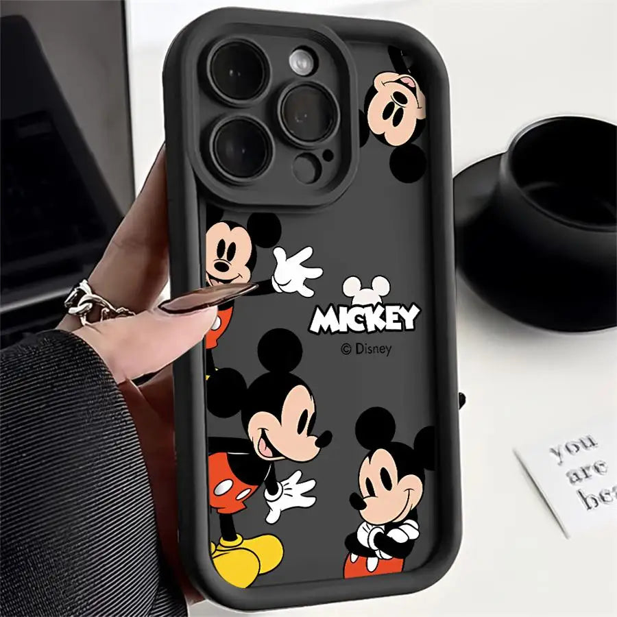 Cartoon Disney Mickey Minnie Mouse Soft Cover Phone Case for iPhone 17 Pro Max 17e 13 12 11 15 16 14 Plus XR XS 16e