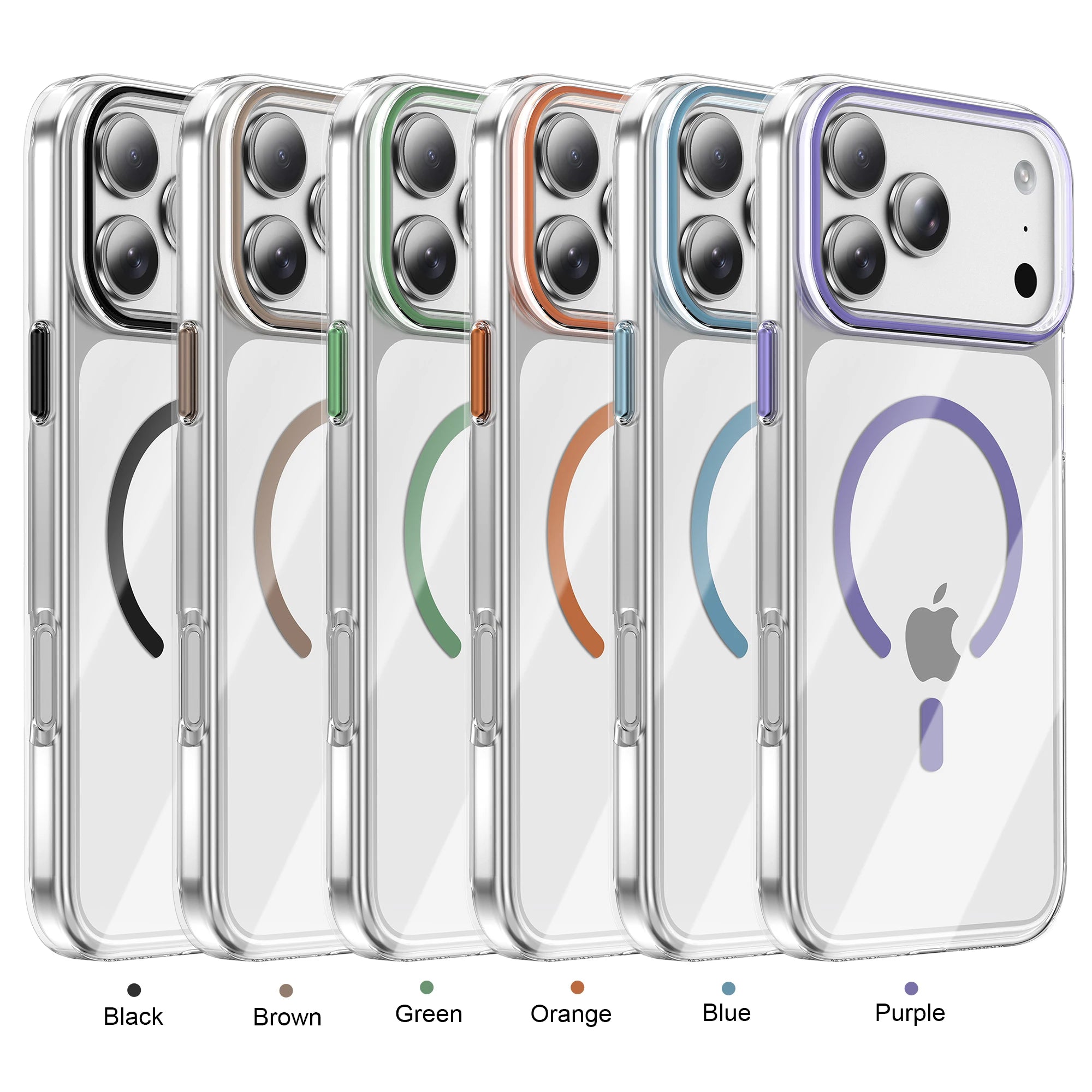 Luxury Clear For Magsafe Magnetic Case For iPhone 17 Air 16 15 14 Plus 13 17 Pro Max Wireless Charge Shockproof Hard Back Cover