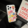 Cute 3D cartoon strawberry bear toy mobilization dropper phone case for iPhone 16 15 14 13 12 11 Pro Max Plus protective case.