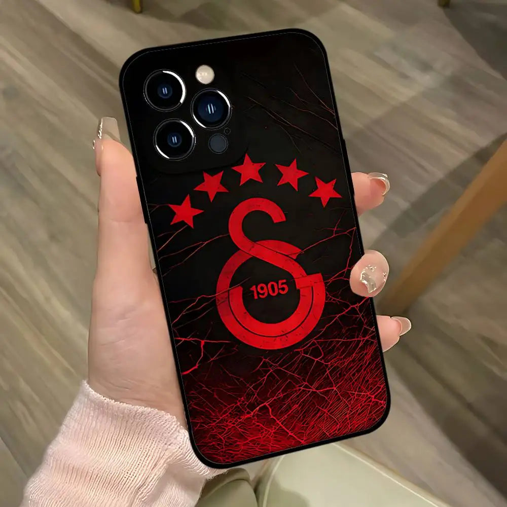 Cool G-Galatasaray-Clubs Phone Case Black That Fits For IPhone 17,16,15,11,13,14 Pro Max,Plus,X,Xr,Xs Max,13Mini