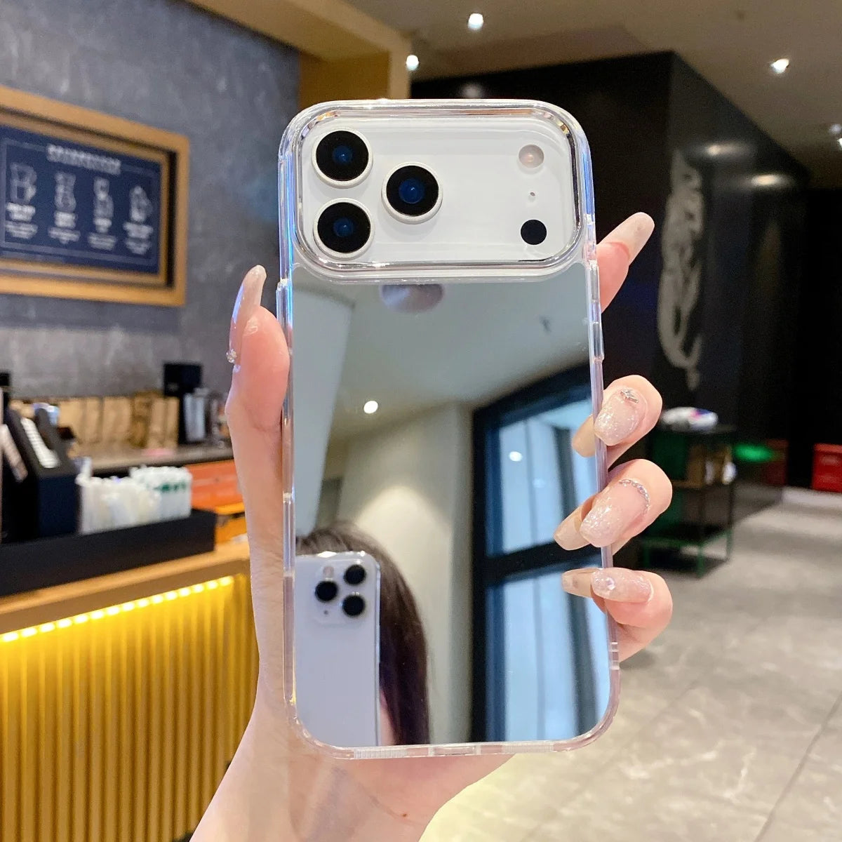 Fashion Plating Makeup Mirror Phone Case For iPhone 17 Air 16 15 14 13 12 Mini 11 Pro XR X XS Max 7 8 Plus SE Shockproof Cover