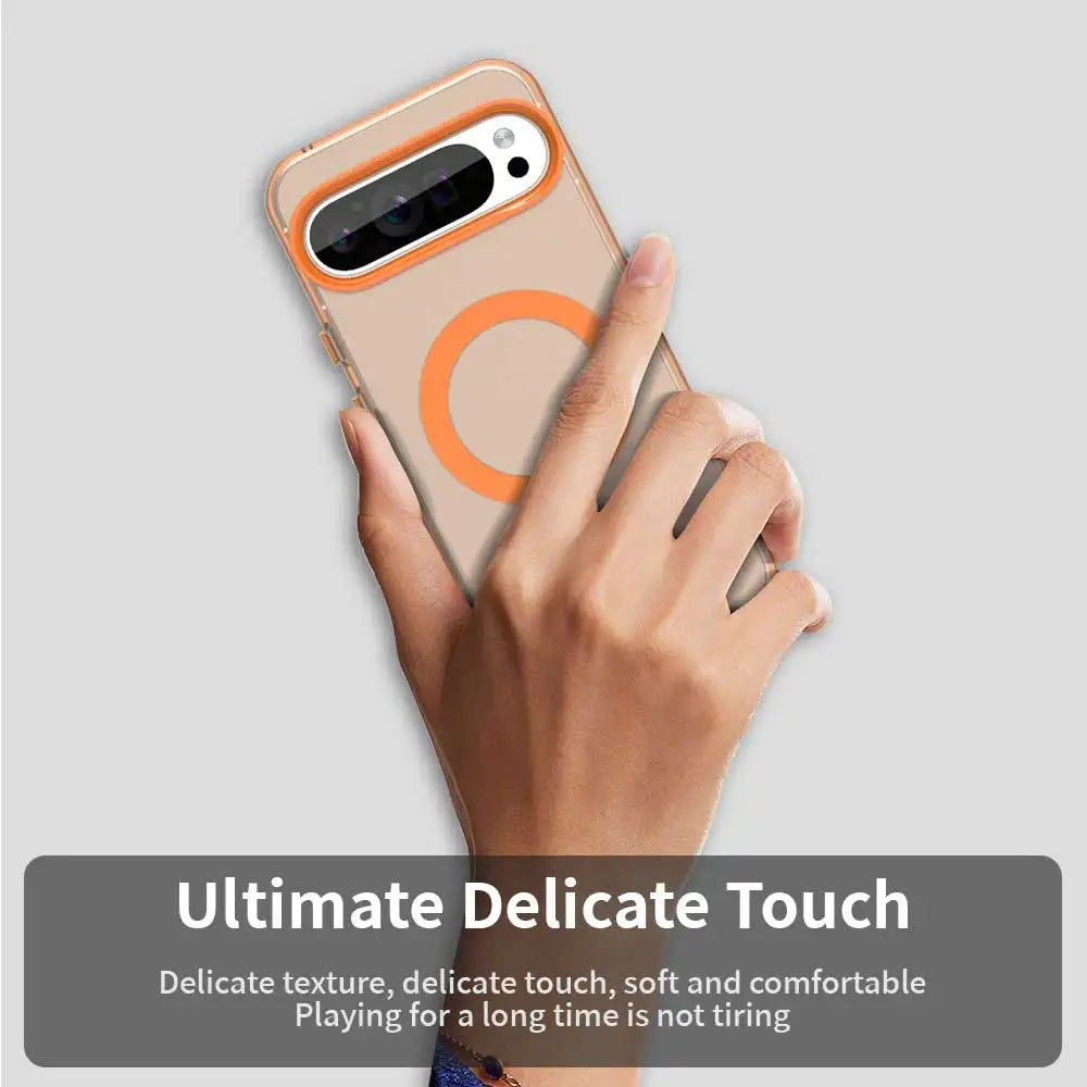 Translucent Candy Color Matte Magnetic Case for Google Pixel 10 9 8 Pro XL 9A 8A 10Pro 9Pro Magsafe Mac Safe Shockproof Cover