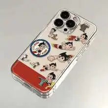 Anime Iron Arm Astro Boy Phone Case For iPhone 17 16e 16 15 14 13 12 11 Mini Air Pro Max X XR XSMax 7 8 Plus Transparent Cover