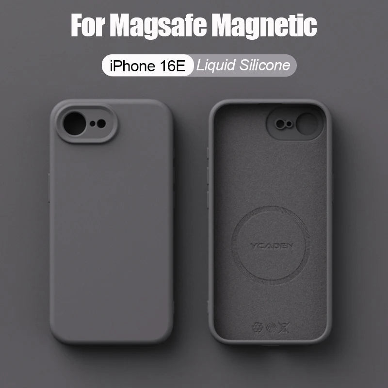 Magnetic Original Liquid Silicone Phone Case For iPhone 17E 17 Air 16E 16 Plus 15 14 13 12 Pro Max 17Pro For Magsafe Matte Cover