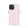 Designer Pink and White Stripes Phone Case for IPhone 17 16 15 14 13 12 11 XS XR Air Pro Max Plus Luxury Double-layer Back Cover