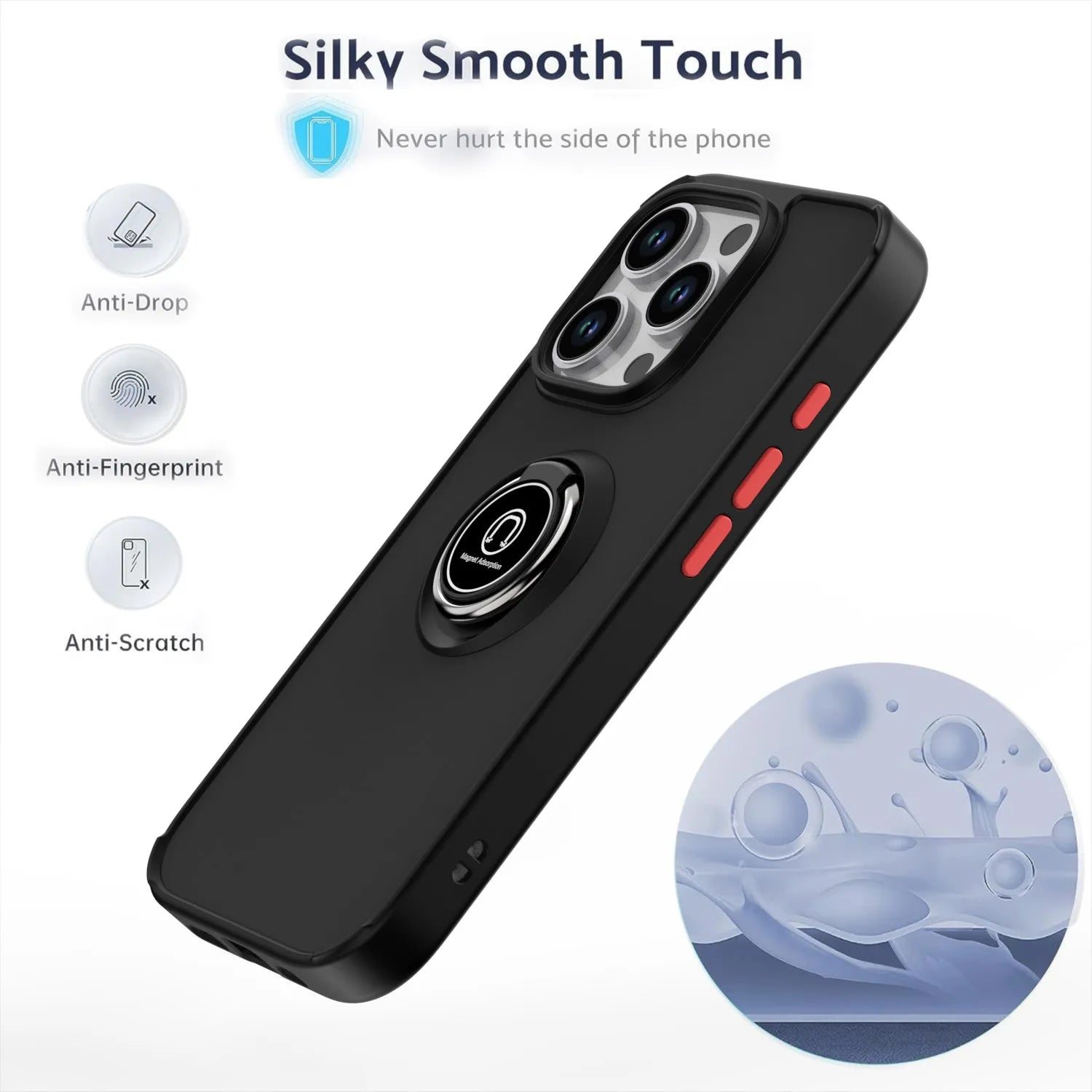 Shockproof Magnetic Car Phone Case For iPhone 16 Pro Max 15 14 13 12 Mini 11 X XS XR 7 8 Plus Shockproof Matte Clear Cover