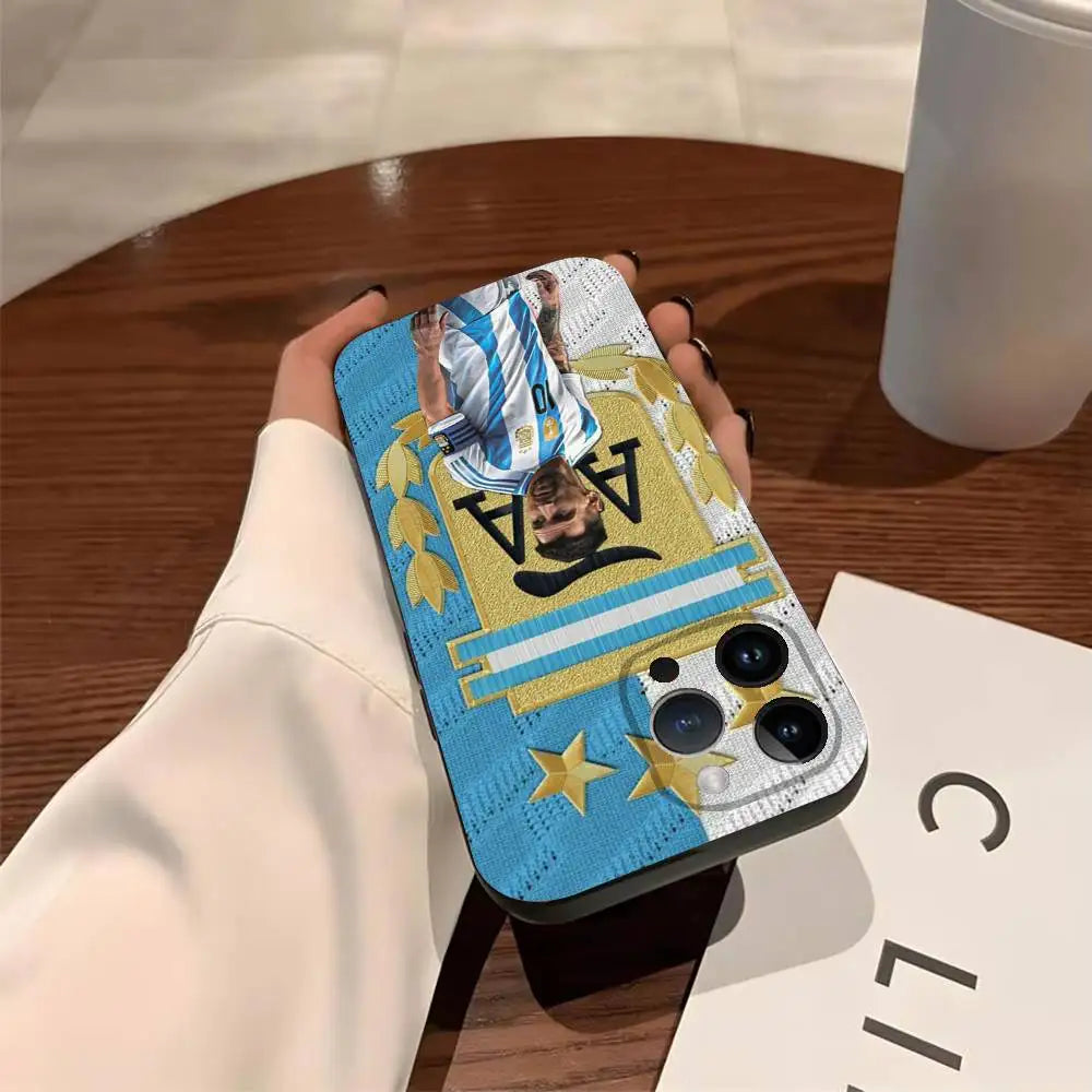 2026 WC ARG A-Argentina Phone Case For iPhone 17,16,15,14,13,12,11,Pro,Max,Plus Shockproof Cover