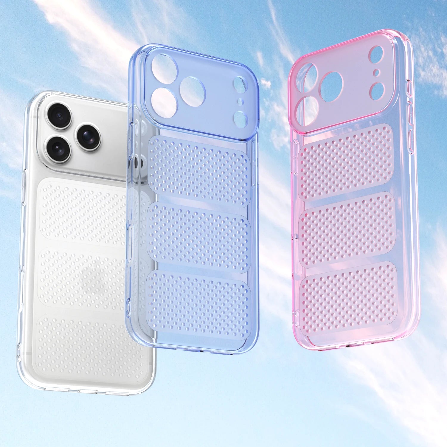 Heat Dissipation Phone Case For Iphone 11 12 13 14 15 16 17 Pro Max Plus Thin Light Cooling Phone Cover Translucent Soft Shell
