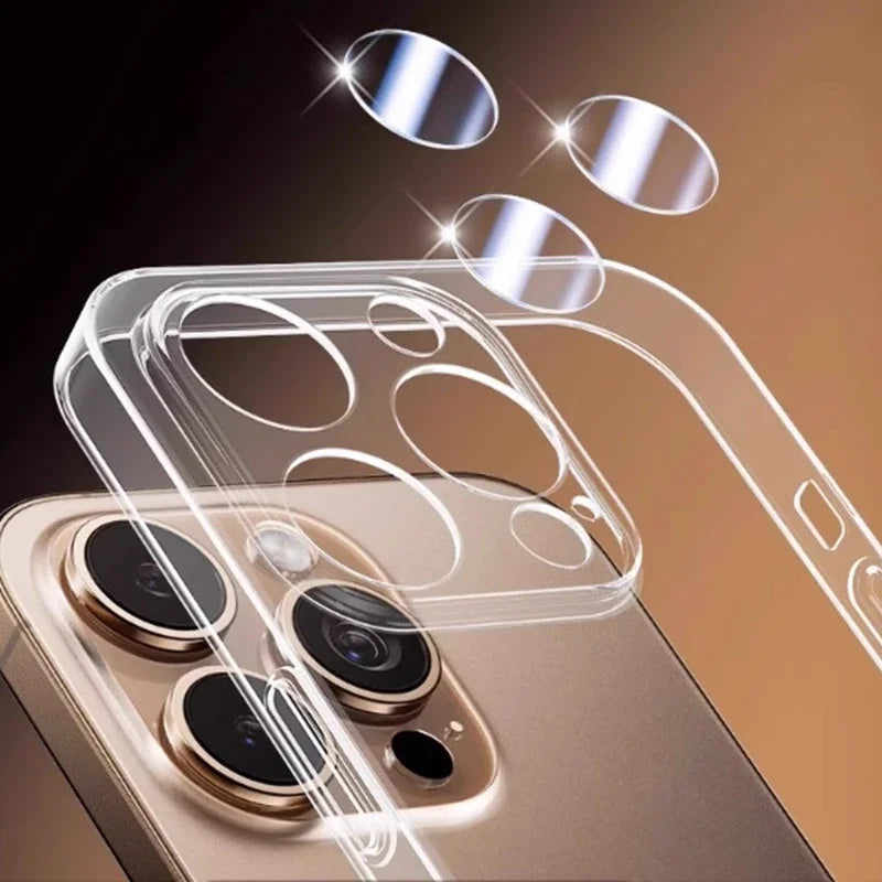 1-3PCS New 9H Ultra HD Camera Lens Glass for IPhone 17 Pro Max 16 15 Plus Air Back Camera Lens Protector Full Cover Anti Scratch