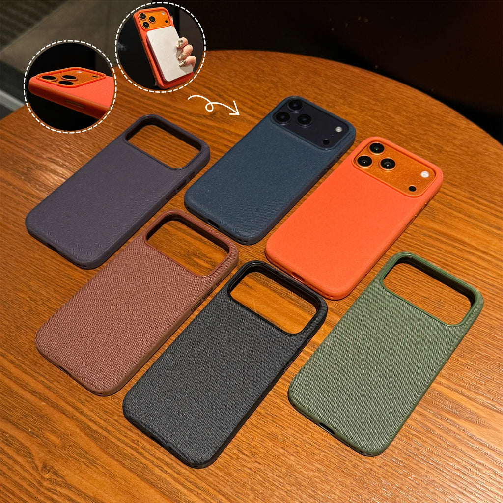 Original Tech Fabric Case For iPhone 17 Air 16 15 14 Plus 13 12 11 Pro Max For MagSafe Magnetic Soft Anti-Slip Shockproof Cover