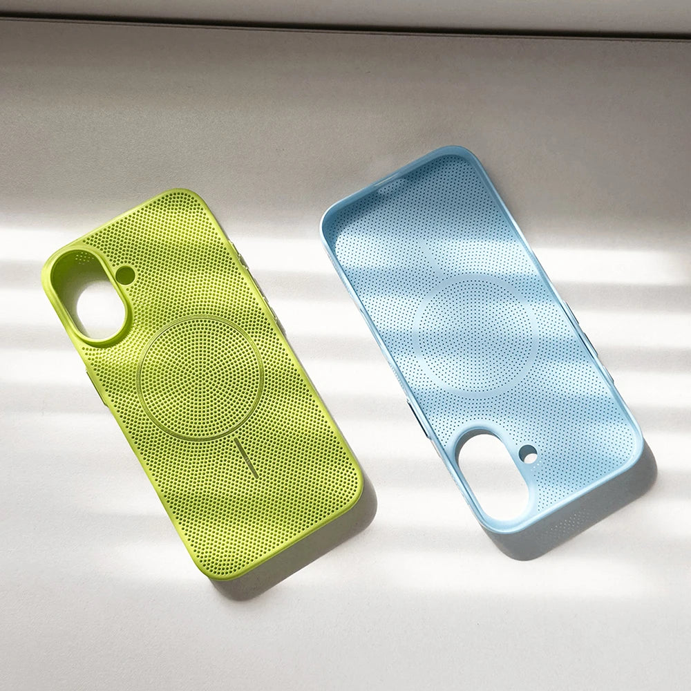 Summer Dopamine Colourway Breathable Case for iPhone 11 12 13 14 15 16 17 Pro Max Plus Ultra Thin Magnetic Charging Hard Cover