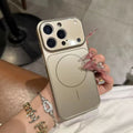 Original AG Nano Frosted Glass For Magsafe Phone Case For iPhone 18 17 Air 16 15 14 13 Pro Max Magnetic Wireless Charge Cover