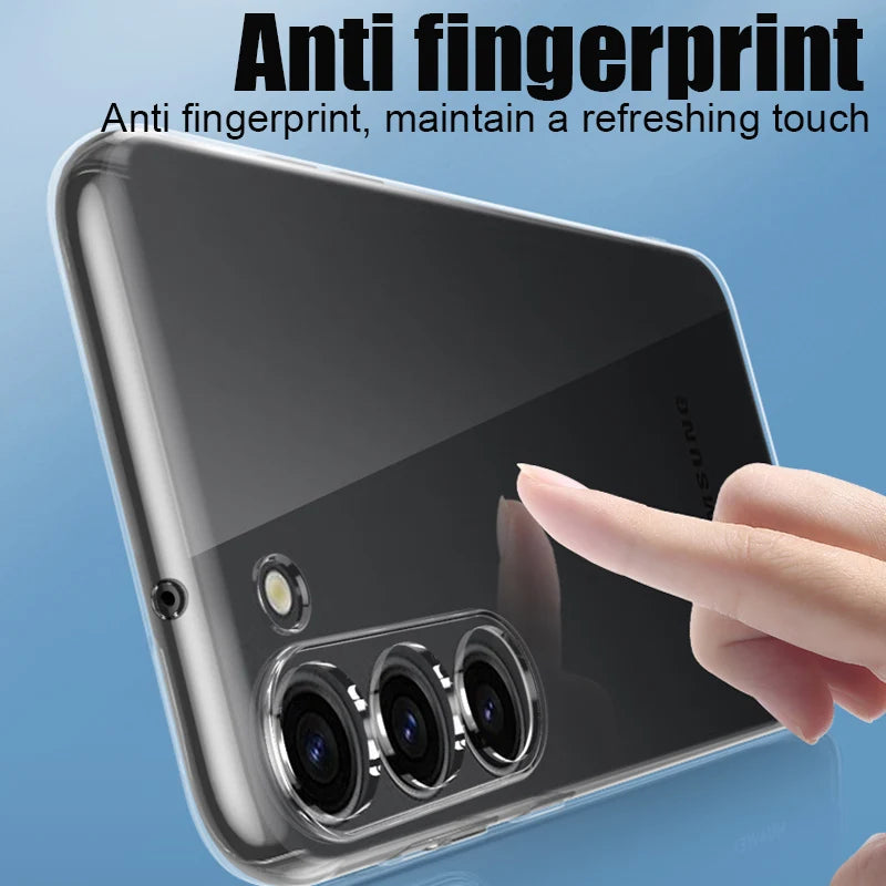Ultra-thin Clear Phone Case For Samsung Galaxy S25 S24 S23 S26 Plus S22 Ultra S21 Fe S25 Edge A17 A37 A57 Silicone Soft Case
