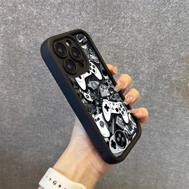 Game Controller Graphic Silicone Case For Samsung Galaxy S26 S25 S24 Ultra S23 FE S22 Plus S21 A56 A35 A55 A34 A54 A33 A53 Cover