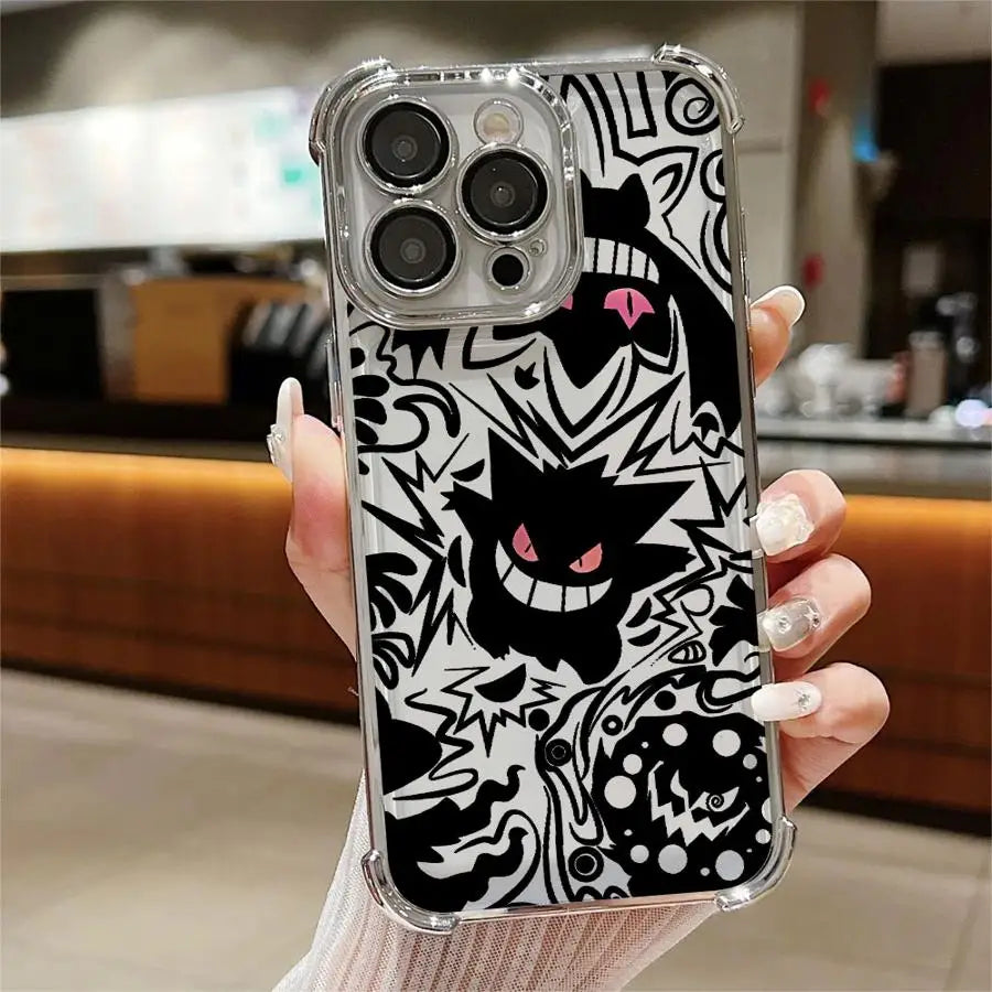 Case for Apple iPhone 17 Pro Max 14 12 16 Plus 15 11 Air XS XR 13 Soft Phone Cover Funny Pokemon Gengar