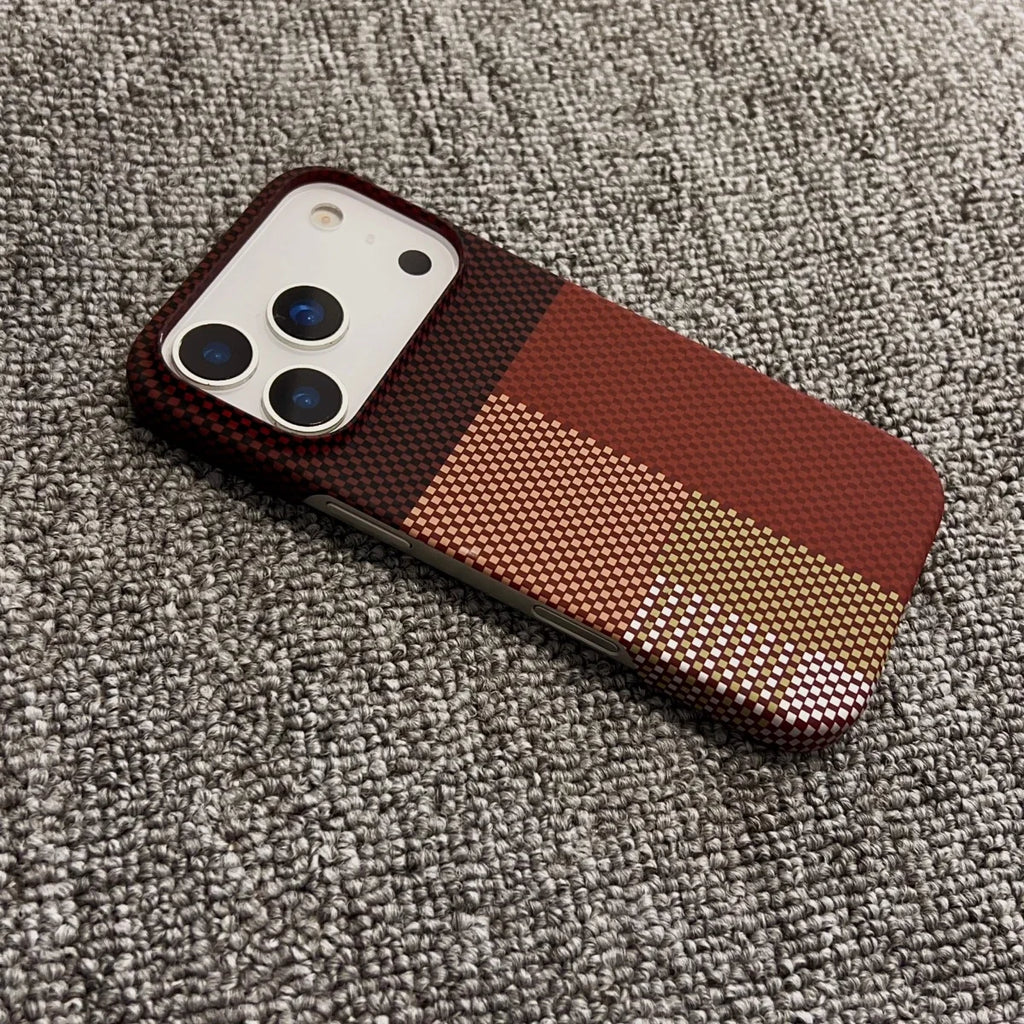 Slim Frameless Carbon Fiber Pattern For Magsafe Magnetic Case For iPhone 17 Air 16 15 14 13 12 Pro Max Plus Plastic Bumper Cover