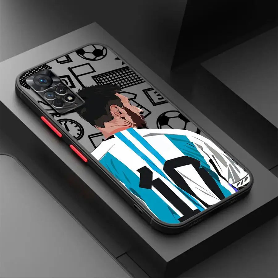 Football Number Phone Case for Xiaomi Redmi Note 11 9 Pro 11S 12S 11T 9S 10 Pro 10S 12 13 Pro 13 Pro Soft Cover