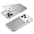 luxury Metal aluminium grid Cooling Phone Case For iPhone 17 15 14 13 12 16 Pro Max Aromatherapy Diffuser Detachable Rear Cover
