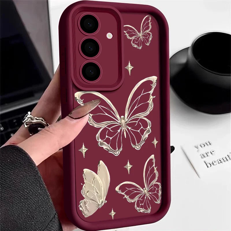 Butterfly Case For Samsung Galaxy A56 A36 A26 A16 5G A55 A35 A17 A37 A57 A15 A54 A34 S20 FE S21 S22 S23 S26 S24 S25 Ultra Capa